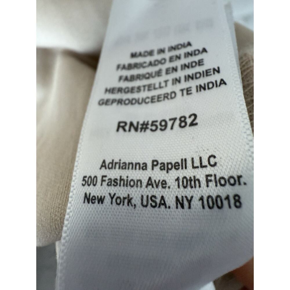 ADRIANNA PAPELL Sequin SHEATH ROSE GOLD FLUTTER SLEEVES COCKTAIL DRESS Size 14 - Picture 7 of 9